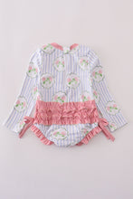 Floral stripe long sleeve swimsuit UPF50+ - ARIA KIDS