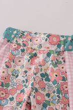 Pink floral print 2pc active tank legging set - ARIA KIDS