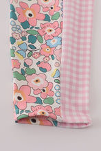 Pink floral print 2pc active tank legging set - ARIA KIDS