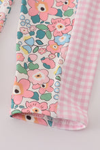 Pink floral print 2pc active tank legging set - ARIA KIDS