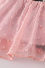Pink floral swiss dot leotard - ARIA KIDS