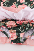 Pink floral swiss dot leotard - ARIA KIDS