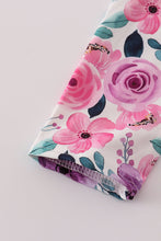 Purple floral swiss dot leotard - ARIA KIDS