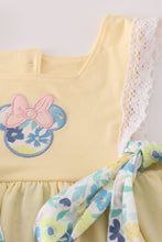 Yellow floral character applique shorts set - ARIA KIDS
