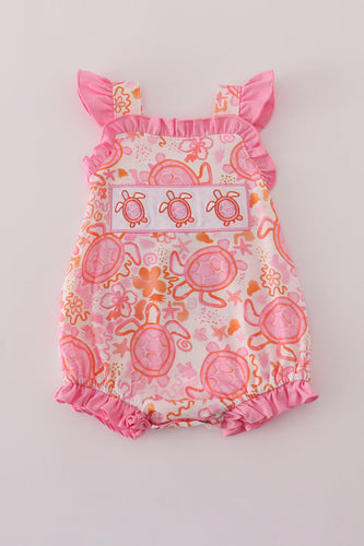 Pink Floral Ruffle Bubble - ARIA KIDS