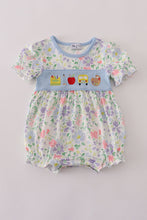 Floral print crayon apple embroidery bubble - ARIA KIDS
