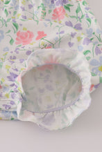Floral print crayon apple embroidery bubble - ARIA KIDS