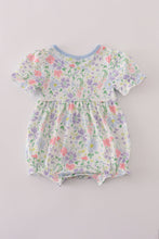 Floral print crayon apple embroidery bubble - ARIA KIDS