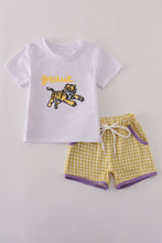 Purple gold LSU geaux tiger sequin set - ARIA KIDS