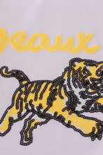 Purple gold LSU geaux tiger sequin set - ARIA KIDS