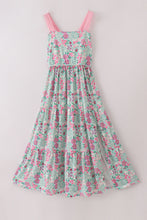 Green dream garden tiered mom dress - ARIA KIDS
