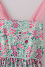 Green dream garden tiered mom dress - ARIA KIDS