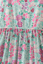 Green dream garden tiered mom dress - ARIA KIDS