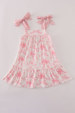Pink bow print ruffle mom&me dress - ARIA KIDS