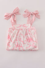 Pink bow print ruffle mom&me dress - ARIA KIDS