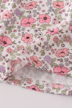 Purple floral print tiered mom&me dress - ARIA KIDS