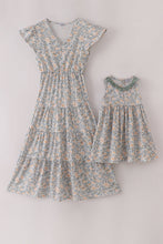 Fall floral print ruffle mom&me dress - ARIA KIDS