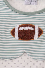 Sage stripe football french knot pants set - ARIA KIDS