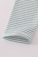 Sage stripe football french knot pants set - ARIA KIDS