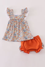 Fall floral print bloomer set - ARIA KIDS