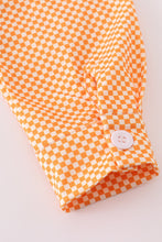 Orange Tennessee go vols applique button down shirt - ARIA KIDS