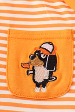 Orange Tennessee go vols applique stripe top - ARIA KIDS