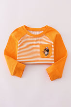 Orange Tennessee go vols applique stripe top - ARIA KIDS