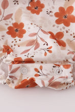 Fall floral print smocked bubble - ARIA KIDS
