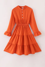 Rust tiered mom ruffle dress - ARIA KIDS