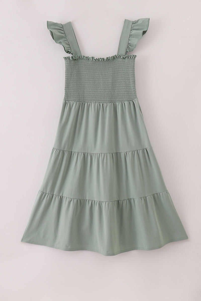 Sage smocked tiered mom dress - ARIA KIDS