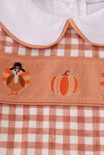 Fall floral print turkey pumpkin embroidery 3pc set - ARIA KIDS