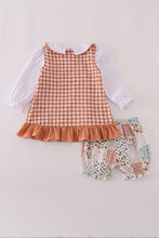 Fall floral print turkey pumpkin embroidery 3pc set - ARIA KIDS