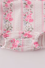 Pink floral print ruffle bubble - ARIA KIDS