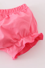 Pink floral print ruffle bloomer set - ARIA KIDS