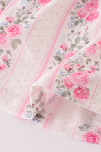 Pink floral print ruffle bloomer set - ARIA KIDS