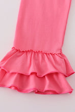 Pink floral print ruffle pants set - ARIA KIDS