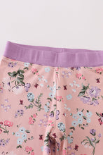 Purple floral print bamboo pajamas pants set - ARIA KIDS