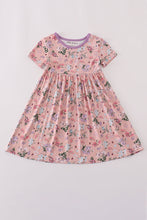 Purple floral print bamboo dress - ARIA KIDS