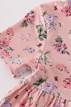 Purple floral print bamboo dress - ARIA KIDS