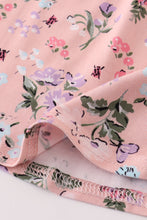 Purple floral print bamboo dress - ARIA KIDS
