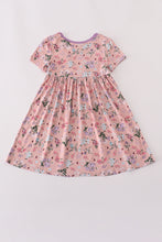 Purple floral print bamboo dress - ARIA KIDS