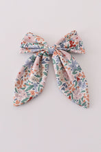 Blue floral print sailor bow - ARIA KIDS
