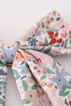 Blue floral print sailor bow - ARIA KIDS