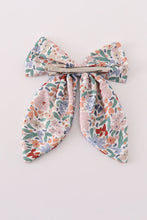Blue floral print sailor bow - ARIA KIDS