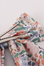Blue floral print sailor bow - ARIA KIDS