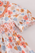 Floral print smocked ruffle pants set - ARIA KIDS