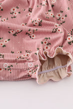 Floral corduroy lace ruffle bubble - ARIA KIDS