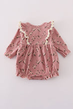Floral corduroy lace ruffle bubble - ARIA KIDS
