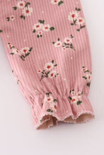Floral corduroy lace ruffle bubble - ARIA KIDS
