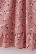 Floral corduroy lace ruffle mom dress - ARIA KIDS